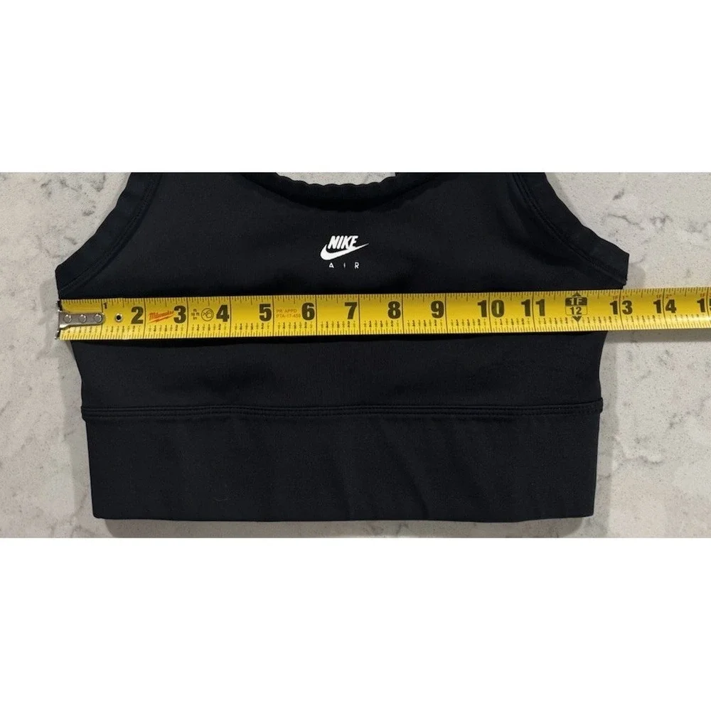 Nike Air Swoosh Sports Bra Womens Small Black Dri-FIT Medium Support Training